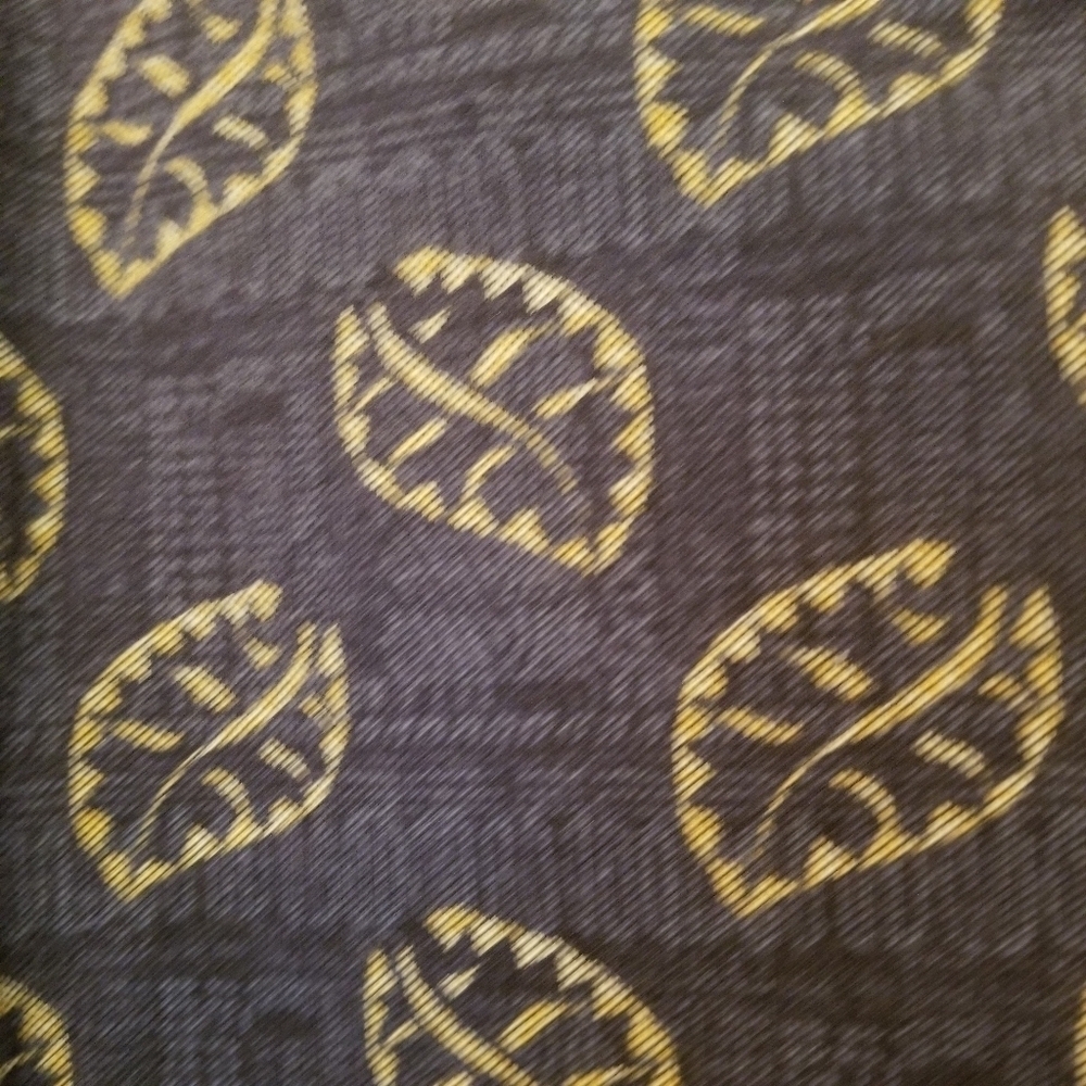Natural Issue Polo Shirt Mens Large Blue Leaf Print Short Sleeve Y2K - Picture 4 of 5
